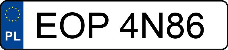 Numer rejestracyjny EOP 4N86 posiada SEAT TOLEDO - EOP4N86 Numer rejestracyjny EOP 4N86 posiada SEAT TOLEDO - EOP4N86