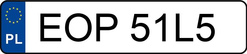 Numer rejestracyjny EOP 51L5 posiada OPEL Zafira 1.8 MR`06 E4 Sport - EOP51L5