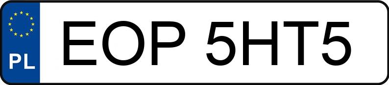 Numer rejestracyjny EOP 5HT5 posiada KIA SPORTAGE NQ5E - EOP5HT5