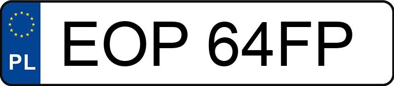 Numer rejestracyjny EOP 64FP posiada CITROEN Xsara II 1.4i Kat. MR`00 E3 X - EOP64FP