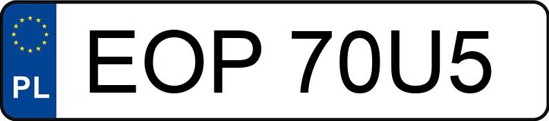 Numer rejestracyjny EOP 70U5 posiada KIA RIO - EOP70U5 Numer rejestracyjny EOP 70U5 posiada KIA RIO - EOP70U5