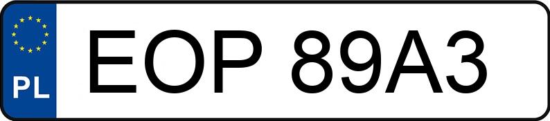 Numer rejestracyjny EOP 89A3 posiada HONDA CIVIC - EOP89A3 Numer rejestracyjny EOP 89A3 posiada HONDA CIVIC - EOP89A3