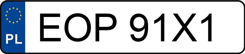 Numer rejestracyjny EOP 91X1 posiada RENAULT MEGANE - EOP91X1 Numer rejestracyjny EOP 91X1 posiada RENAULT MEGANE - EOP91X1