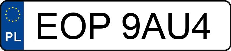 Numer rejestracyjny EOP9AU4 posiada MITSUBISHI Galant 2.5i Kat. MR`97 Galant 2.5i Kat. MR`97