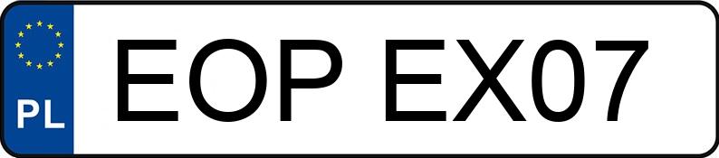 El número de registro EOP EX07 tiene AUDI A4 - EOPEX07