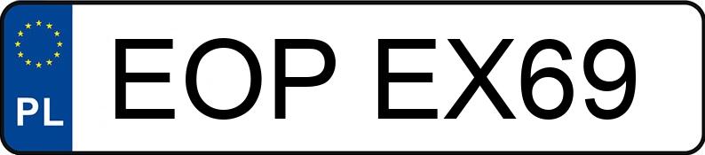 Numer rejestracyjny EOP EX69 posiada OPEL ZAFIRA-A - EOPEX69