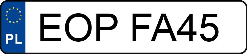 El número de registro EOP FA45 tiene AUDI A3 1.9 TDi Kat. MR`04 E3 8P Ambiente - EOPFA45 El número de registro EOP FA45 tiene AUDI A3 1.9 TDi Kat. MR`04 E3 8P Ambiente - EOPFA45