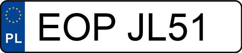 Numer rejestracyjny EOP JL51 posiada OPEL ZAFIRA-A - EOPJL51