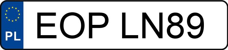 Numer rejestracyjny EOP LN89 posiada BMW 330i Kat. MR`01 E3 E46 330i Kat. MR`01 E3 E46 - EOPLN89