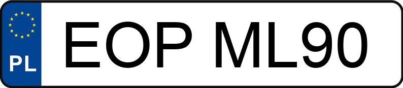 Numer rejestracyjny EOP ML90 posiada DAIMLERCHRYSLER 190 - EOPML90