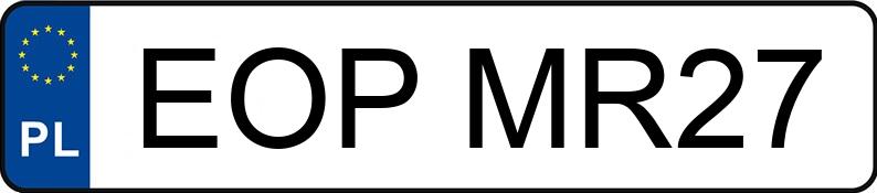 Numer rejestracyjny EOP MR27 posiada BMW 320i Coupe Kat. MR`02 E3 E46 Ci - EOPMR27