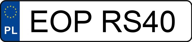 Numer rejestracyjny EOP RS40 posiada OPEL ASTRA - EOPRS40 Numer rejestracyjny EOP RS40 posiada OPEL ASTRA - EOPRS40