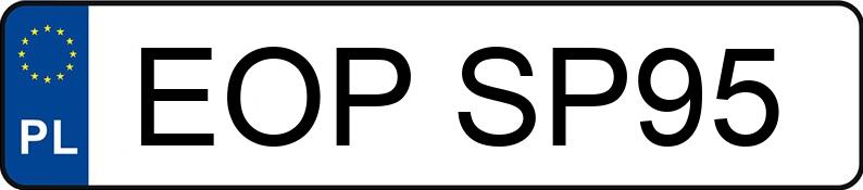 Numer rejestracyjny EOP SP95 posiada KIA Sportage 1.7 CRDi MR`10 E5 S - EOPSP95