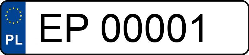 Numer rejestracyjny EP 00001 posiada RENAULT Megane Classic 1.4 MR`96 RN - EP00001
