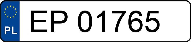 Numer rejestracyjny EP 01765 posiada FORD Escort 1.6i MR`95 Ghia - EP01765