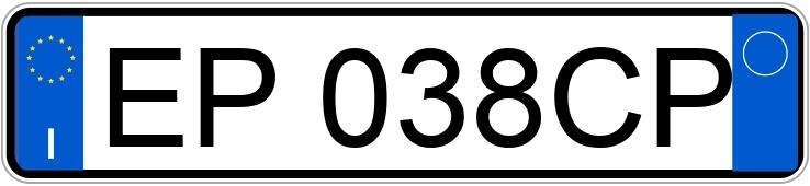 Numer rejestracyjny EP038CP posiada TOYOTA Yaris 3a serie