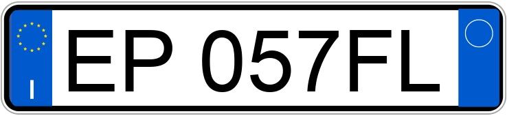 Registreringsnummeret EP057FL har PEUGEOT 208