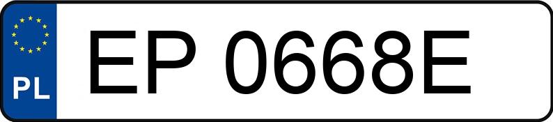 Numer rejestracyjny EP 0668E posiada OPEL TIGRA - EP0668E