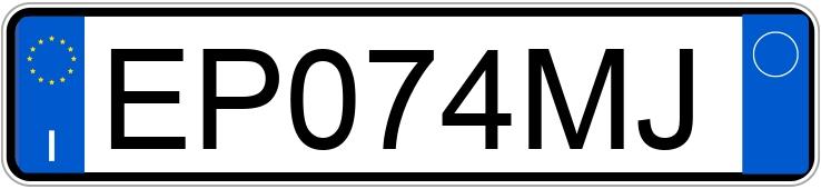 Numer rejestracyjny EP074MJ posiada BMW Serie 1