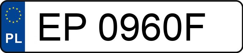 Numer rejestracyjny EP 0960F posiada OPEL VECTRA - EP0960F