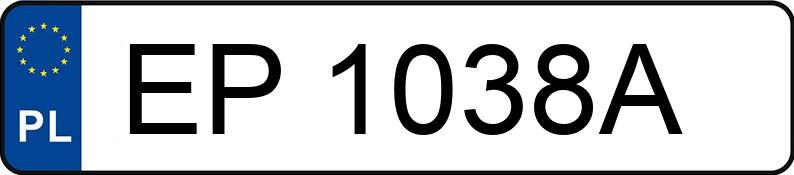 Numer rejestracyjny EP 1038A posiada TOYOTA Corolla 1.4 Diesel MR`04 E4 Terra - EP1038A