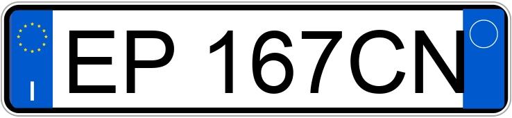 Numer rejestracyjny EP167CN posiada HONDA Civic 9a serie