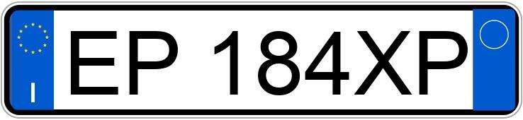 Numer rejestracyjny EP184XP posiada SUZUKI Swift