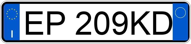 Numer rejestracyjny EP209KD posiada FIAT Punto 4a serie