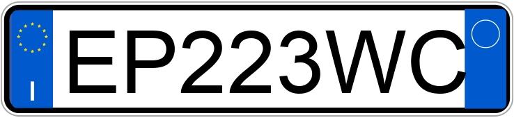 Numer rejestracyjny EP223WC posiada TOYOTA Prius 3a serie