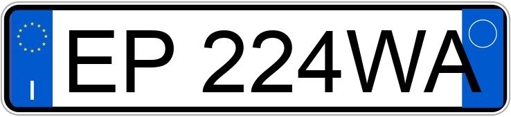 Numer rejestracyjny EP224WA posiada VOLKSWAGEN Polo 5a serie Numer rejestracyjny EP224WA posiada VOLKSWAGEN Polo 5a serie