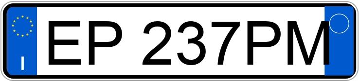 Numer rejestracyjny EP237PM posiada PEUGEOT 208 1o serie