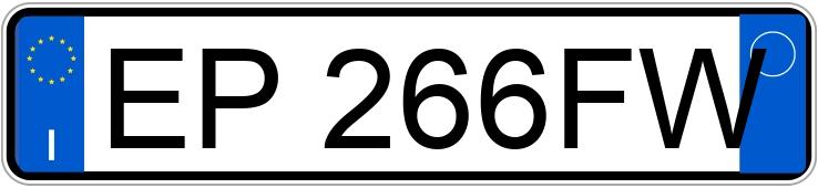 Numer rejestracyjny EP266FW posiada LANCIA Delta