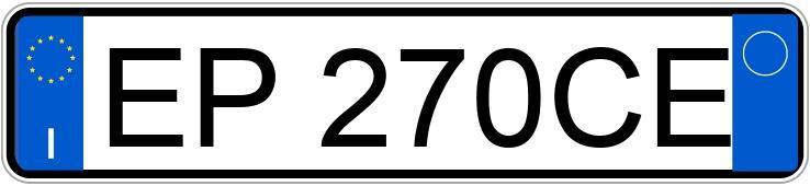 Numer rejestracyjny EP270CE posiada CITROEN C3 2a serie