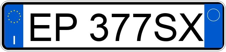 Numer rejestracyjny EP377SX posiada PEUGEOT RCZ