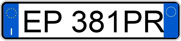 Numer rejestracyjny EP381PR posiada BMW Serie 5