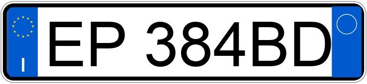 Numer rejestracyjny EP384BD posiada FIAT 500