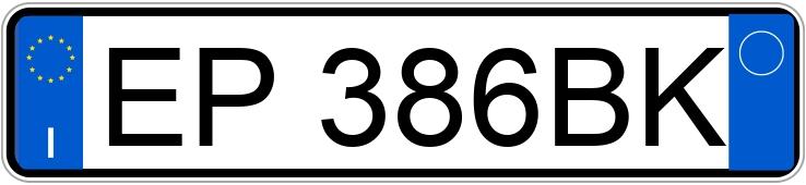 Numer rejestracyjny EP386BK posiada TOYOTA Yaris 3a serie