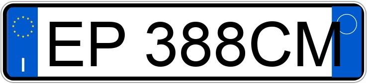 Numer rejestracyjny EP388CM posiada CITROEN C3 2a serie