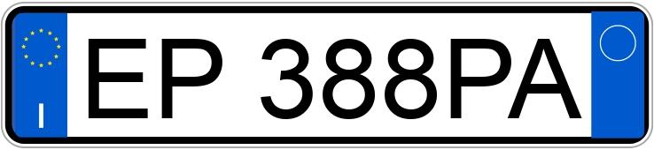 Numer rejestracyjny EP388PA posiada PEUGEOT 208 1o serie