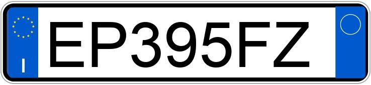 Numer rejestracyjny EP395FZ posiada FIAT 500