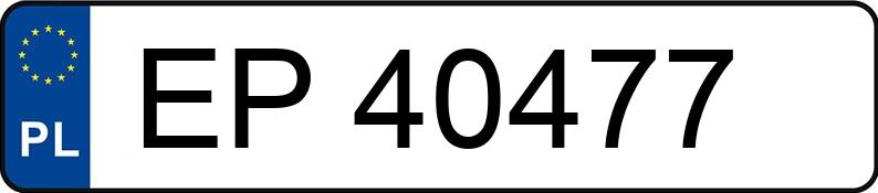 Numer rejestracyjny EP 40477 posiada MAZDA 626 - EP40477