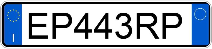 Numer rejestracyjny EP443RP posiada BMW Serie 1