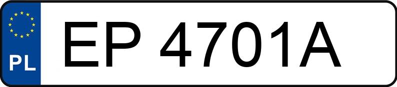 Pirat drogowy w pojeździe o numerach rejestracyjnych EP4701A