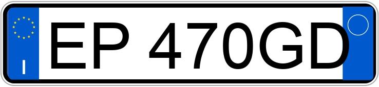 Numer rejestracyjny EP470GD posiada FIAT 500