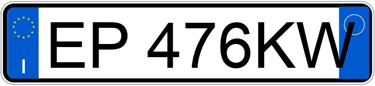 Numer rejestracyjny EP476KW posiada FIAT Panda 2a serie