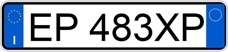 Numer rejestracyjny EP483XP posiada FIAT Punto 4a serie