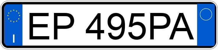 Numer rejestracyjny EP495PA posiada MINI Mini 3a serie Numer rejestracyjny EP495PA posiada MINI Mini 3a serie
