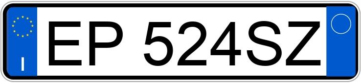 Numer rejestracyjny EP524SZ posiada FIAT Punto 4a serie Numer rejestracyjny EP524SZ posiada FIAT Punto 4a serie
