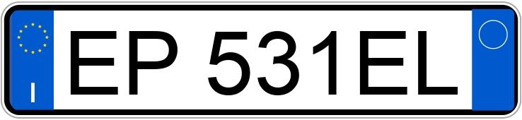 Numer rejestracyjny EP531EL posiada PEUGEOT 207
