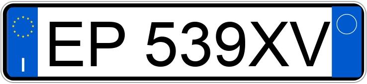 Numer rejestracyjny EP539XV posiada FIAT 500